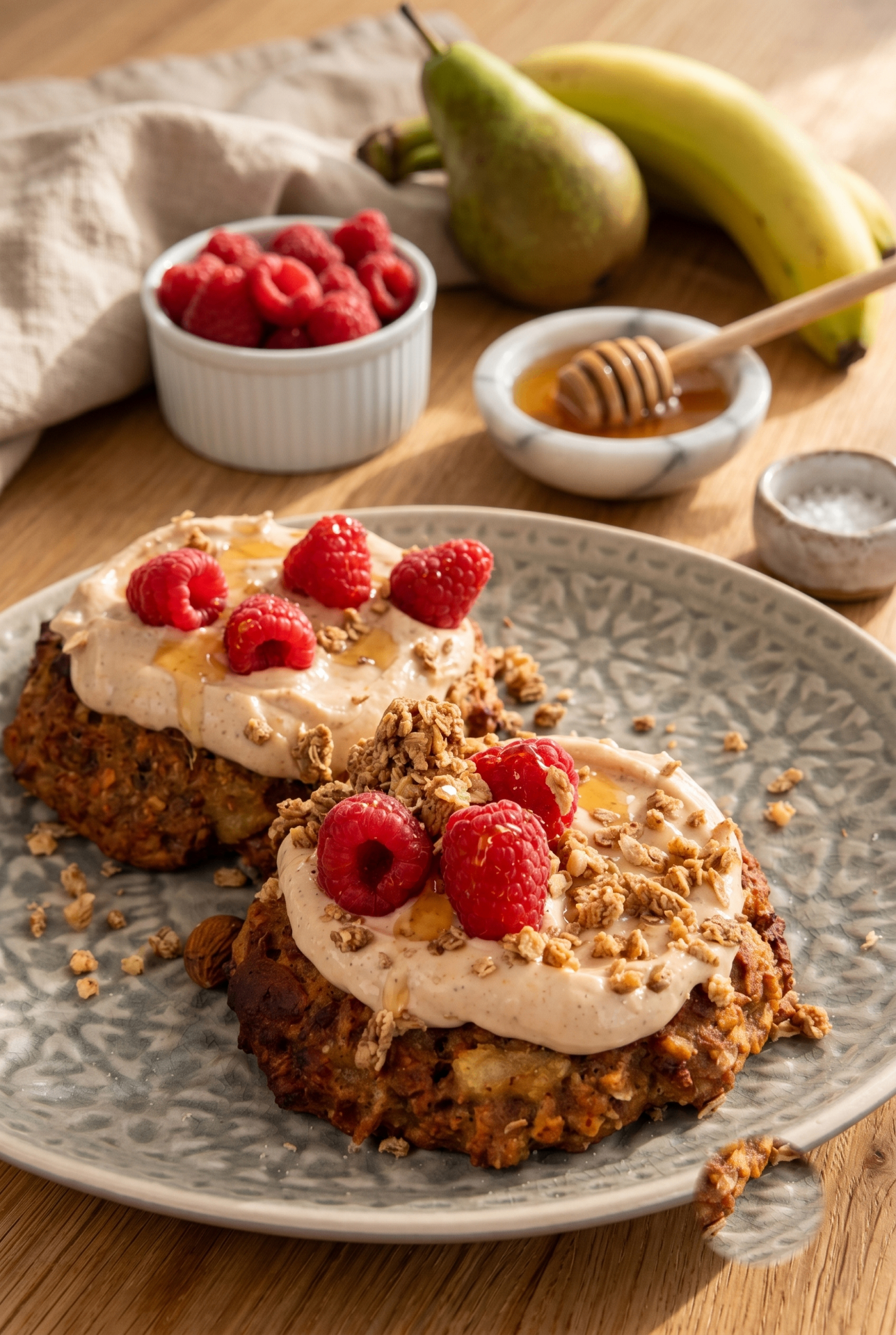 Havermoutpannenkoeken met framboos